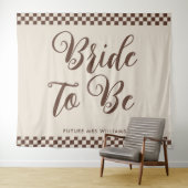 レトロクールな花嫁のシャワー背景 タペストリー (インサイチュ(横))