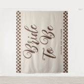 レトロクールな花嫁のシャワー背景 タペストリー (正面)