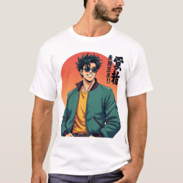 レトロクールアニメ男 – 80スタイリッシュs美学 tシャツ