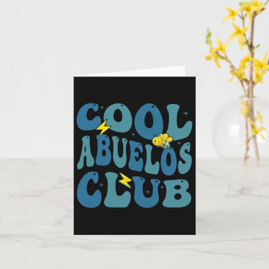 レトロクールアブエロスクラブファーザーズデイニューグランドパ カード (黄色い花)