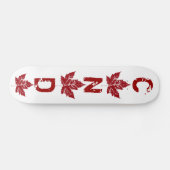 レトロクールカナダスケートボードヴィンテージメープルリーフ スケートボード (横)