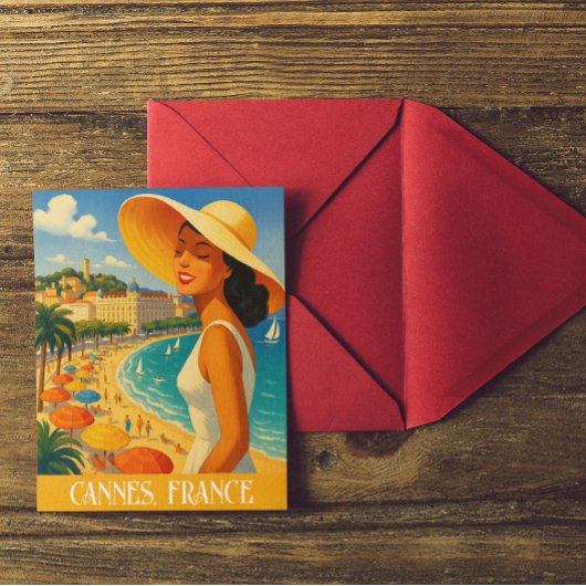 レトロクールカンヌリフランスのビエラ ポストカード