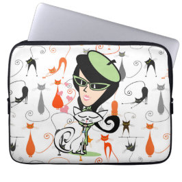 レトロクールキャッツオブパリ ラップトップスリーブ