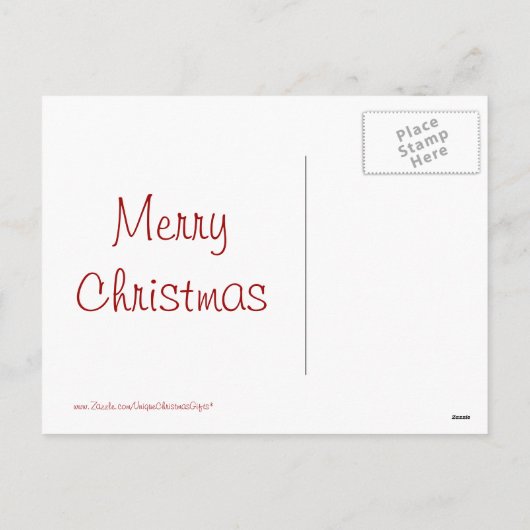 レトロクールクリスマスオーナメントレッドブルーギフト シーズンポストカード (裏面)