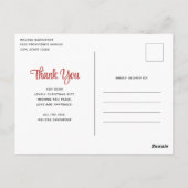 レトロクールクリスマスツリーの装飾ありがとう ポストカード (裏面)