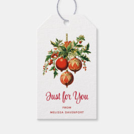 レトロクールクリスマスツリーの装飾 ギフトタグ