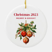 レトロクールクリスマスツリーの装飾 セラミックオーナメント (裏面)