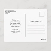 レトロクールクリスマスツリーの装飾 ポストカード (裏面)