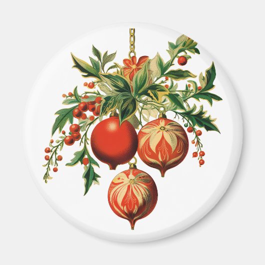 レトロクールクリスマスツリーの装飾 マグネット (正面)