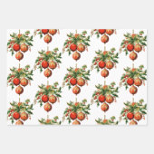 レトロクールクリスマスツリーの装飾 ラッピングペーパーシート (正面)