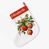 レトロクールクリスマスツリーの装飾 ラージクリスマスストッキング (裏面 (吊り時))