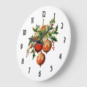 レトロクールクリスマスツリーの装飾 ラージ壁時計 (傾斜)