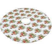 レトロクールクリスマスツリー装飾パターン ブラッシュドポリエステルツリースカート (アングル)