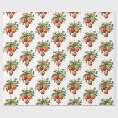 レトロクールクリスマスツリー装飾パターン ラッピングペーパー (フラット)