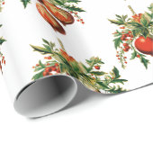 レトロクールクリスマスツリー装飾パターン ラッピングペーパー (ロールコーナー)