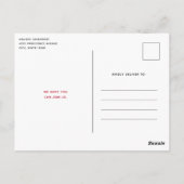 レトロクールクリスマスツリー装飾パーティー ポストカード (裏面)