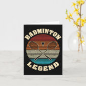 レトロクールクロッシングラケットバドミントンレジェンドバドミニ カード (黄色い花)