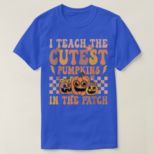 レトロクールグルーヴカボチャ Tシャツ (デザイン正面)