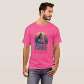 レトロクールサンセットサングラス格言 Tシャツ (正面フル)