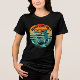 レトロクールシャークとサングラス – ビーチビベスのみ トライブレンドＴシャツ