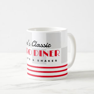 レトロクールスタイル50のディナーコーヒーマグのギフト コーヒーマグカップ