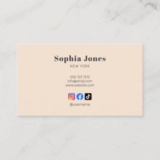 レトロクールトレンディーカラフルレインボーソーシャルメディア 名刺 (裏面)