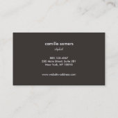 レトロクールバラゴールドフォイルブラウンシェブロンパターン 名刺 (裏面)