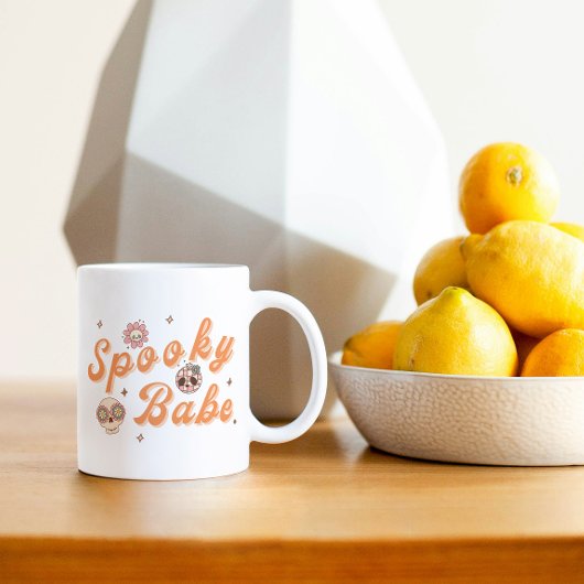 レトロクールバ不気味ベハロウィーン コーヒーマグカップ