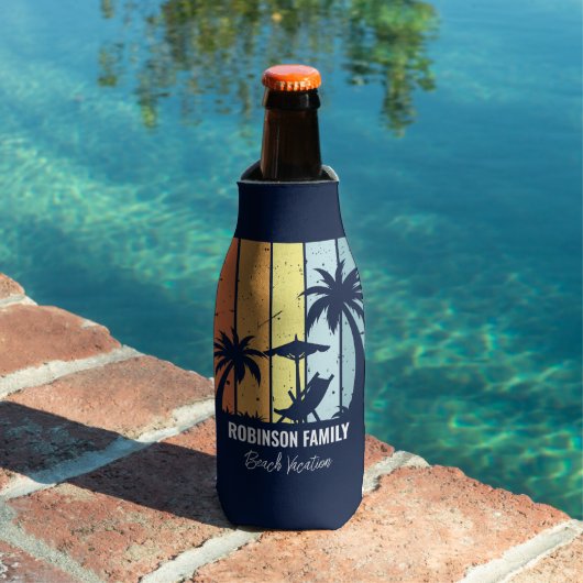 レトロクールビーチバケーションカスタムネイビーブルー ボトルクーラー (インサイチュ プール)