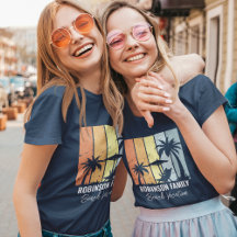 レトロクールビーチバケーションネイビーブルーウィメンズ