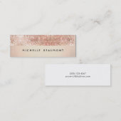 レトロクールファッションおよび美しいフェイク銅セクイン スキニー名刺 (正面/裏面)