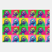 レトロクールポパーツスロート設計ラッピング紙 ラッピングペーパーシート (正面3)