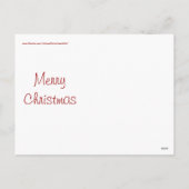 レトロクールレッドとブルークリスマストインデアクリスマス シーズンポストカード (裏面)