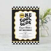 レトロクールワンダデボーイ1st誕生日パーティー 招待状 (スタンド正面)