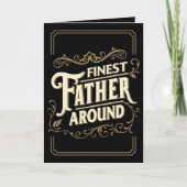レトロクールヴィンテージエレガントタイポグラフィ父の日 カード (正面)