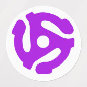 レトロクールヴィンテージパープル45スペーサーDJ ラベル (デザイン2)