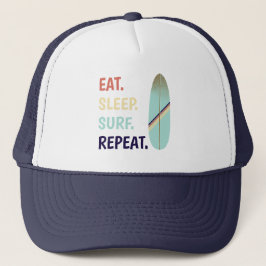 レトロクールヴィンテージブルーサーフボードサーファー キャップ