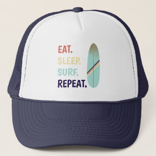 レトロクールヴィンテージブルーサーフボードサーファー キャップ