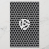 レトロクールヴィンテージ銀色45スペーサDJ 便箋 (正面)