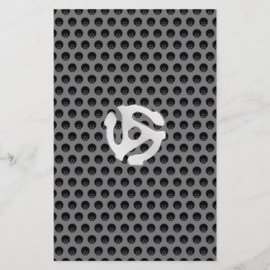 レトロクールヴィンテージ銀色45スペーサDJ 便箋 (正面)