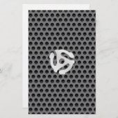 レトロクールヴィンテージ銀色45スペーサDJ 便箋 (正面/裏面)