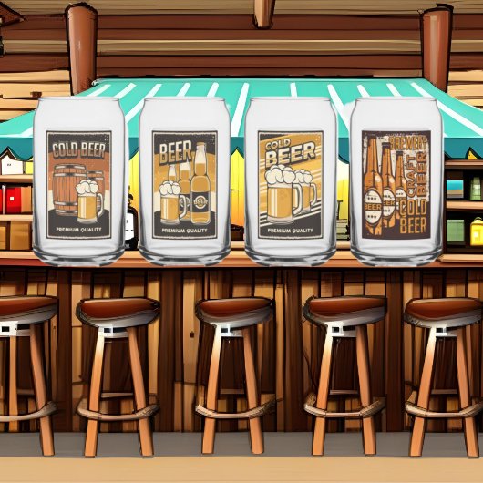 レトロクールヴィンテージ ガラス缶