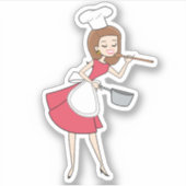 レトロクール主婦 シール (正面)