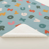 レトロクール文字アルファベット シェルパブランケット (3/4)