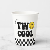 レトロクール2少年2歳の誕生日パーティー 紙コップ (裏面)
