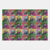 レトロクールPopArtスロット設計 ラッピングペーパーシート (正面2)