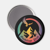 レトログアダルーペピークハイクサンセットTシャツ マグネット (正面/裏面)