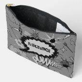 レトログカスタムレイ漫画ブックパタパーソナライズされたーン アクセサリーポーチ (見開き)