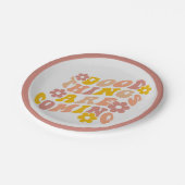 レトログッド来事物の60s引用文ヴィンテージヒッピー ペーパープレート (アングル)