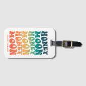 レトログラデーションハネムーン新婚カップルカスタム ラゲッジタグ (正面横)